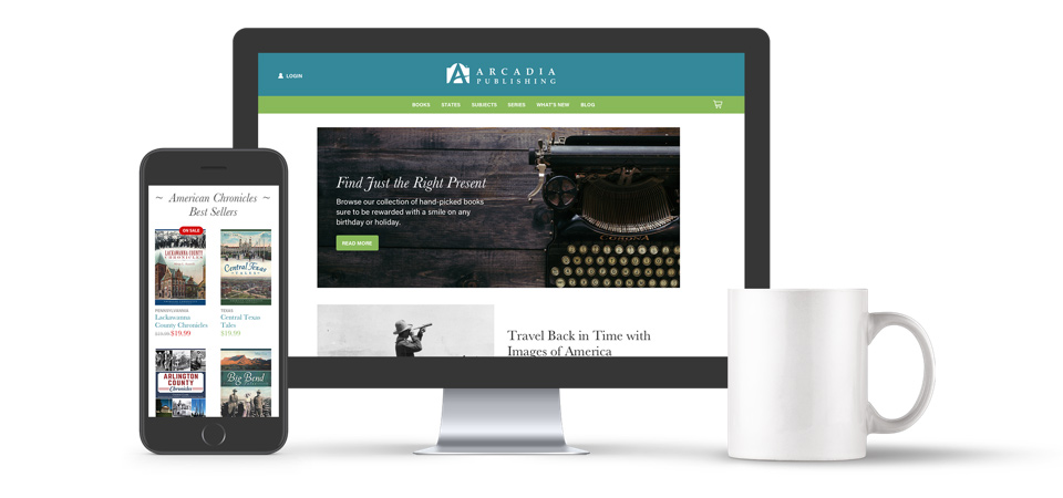 Arcadia Publishing Website example